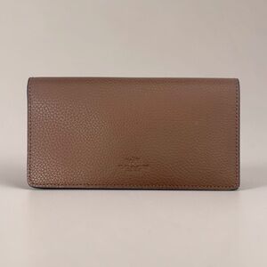 Coach Slim Leather Checkbook Wallet